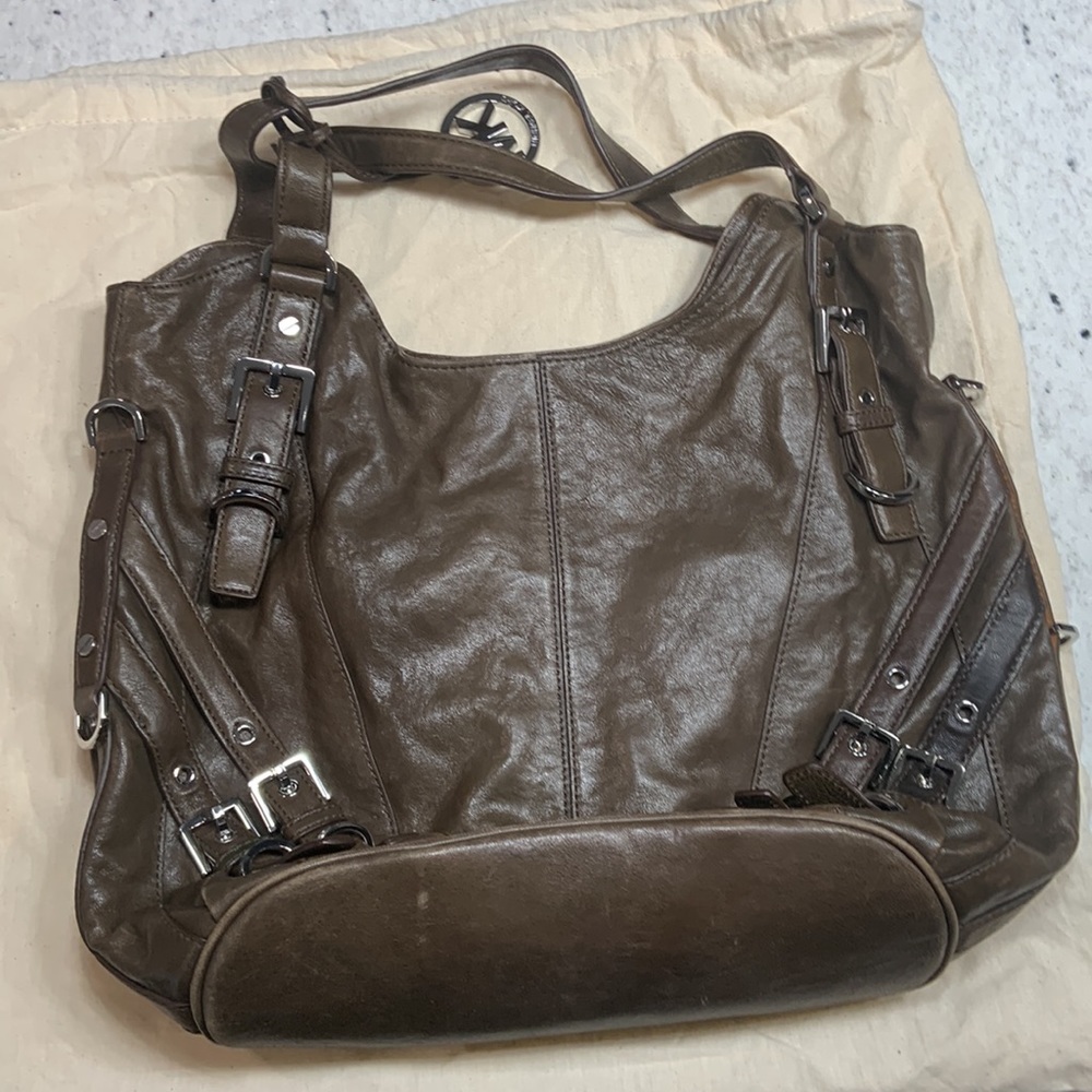 Authentic vintage Michael Kors olive green leather bag - Picture 3 of 9